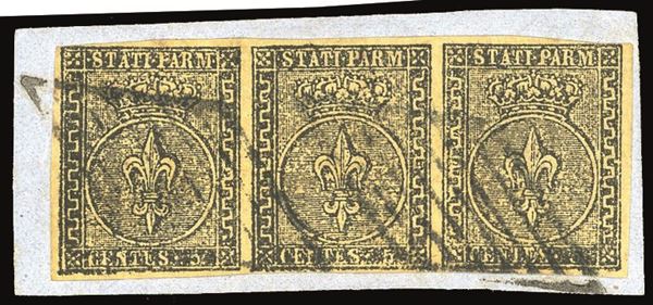 PARMA 1852 - 5 cent. giallo arancio (1)