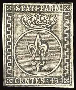 PARMA 1852 - 15 cent. rosa chiaro (3a)