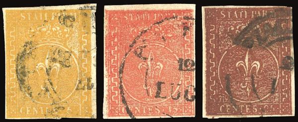 PARMA 1853/55 - Seconda emissione, serie completa (6/8)