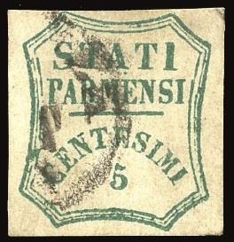 PARMA - GOVERNO PROVVISORIO 1859 - 5 cent. verde azzurro (12)