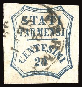 PARMA - GOVERNO PROVVISORIO 1859 - 20 cent. azzurro (15)