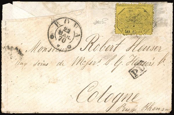 PONTIFICIO 1870 - 40 cent. giallo (29b)