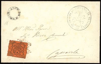 Pontificio - Annullamenti Bassano in Teverina, 2 C s.D. Punti 12 - 10 Cent. (26)