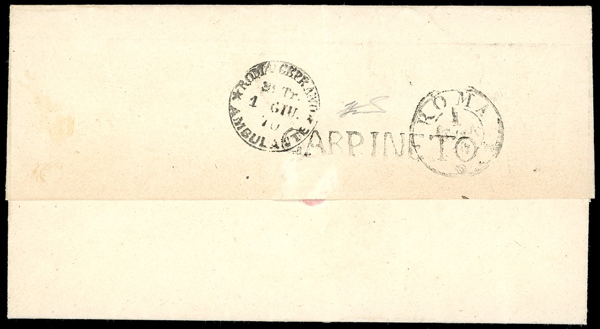 Pontificio - Annullamenti Carpineto, Sd Punti 12 - 5 Cent. (25)