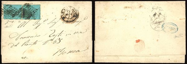 PONTIFICIO - ANNULLAMENTI ZAGAROLO, O azzurro punti 13 - 5 cent. (25)