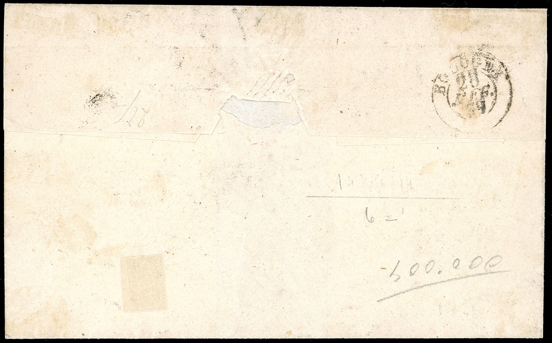 Romagne - Governo Provvisorio Incoming Mail Toscana Governo Provvisorio 1859 - 1 Crazia Carminio ...