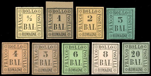 ROMAGNE - GOVERNO PROVVISORIO 1859 - Serie completa (1/9)