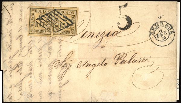 ROMAGNE GOVERNO PROVVISORIO 1860 - 2 baj giallo arancio (3)