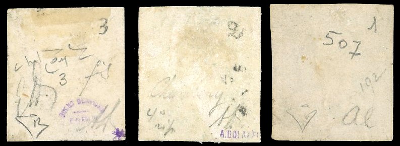 Sardegna 1851 - Prima Emissione, Serie Completa (1/3)