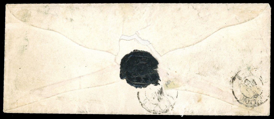 Sardegna 1853 - 40 Cent. Rosa, 5 Cent. Nero, Coppia Orizzontale (3,1)