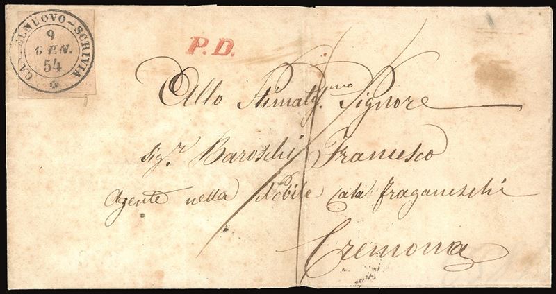 SARDEGNA 1854 - 40 cent. rosa chiaro (6)  - Asta Filatelia - Cambi Casa d'Aste