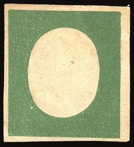 SARDEGNA 1854 - 5 cent. verde scuro, non emesso (10a)