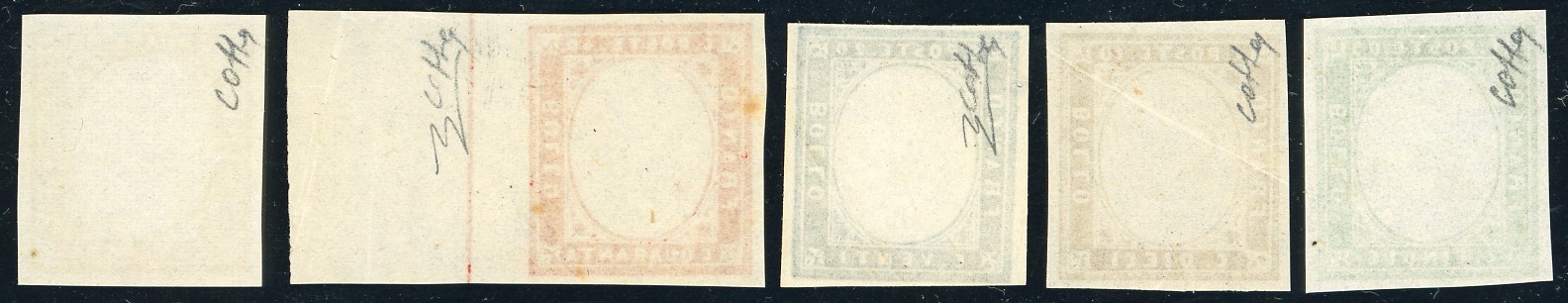 Sardegna 1863 - 5 Cent., 10 Cent., 20 Cent., 40 Cent. e 80 Cent.