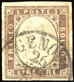 SARDEGNA 1861 - 3 lire rame (18)