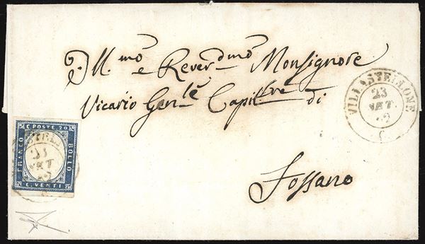 SARDEGNA - ANNULLAMENTI PIEMONTE-VILLASTELLONE, punti R1 - 20 cent. (15Da)