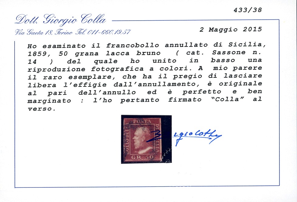 Sicilia 1859 - 50 Grana Lacca Bruno (14)