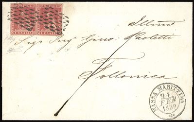 Toscana 1859 - 1 Crazia Carminio, II Emissione (12)