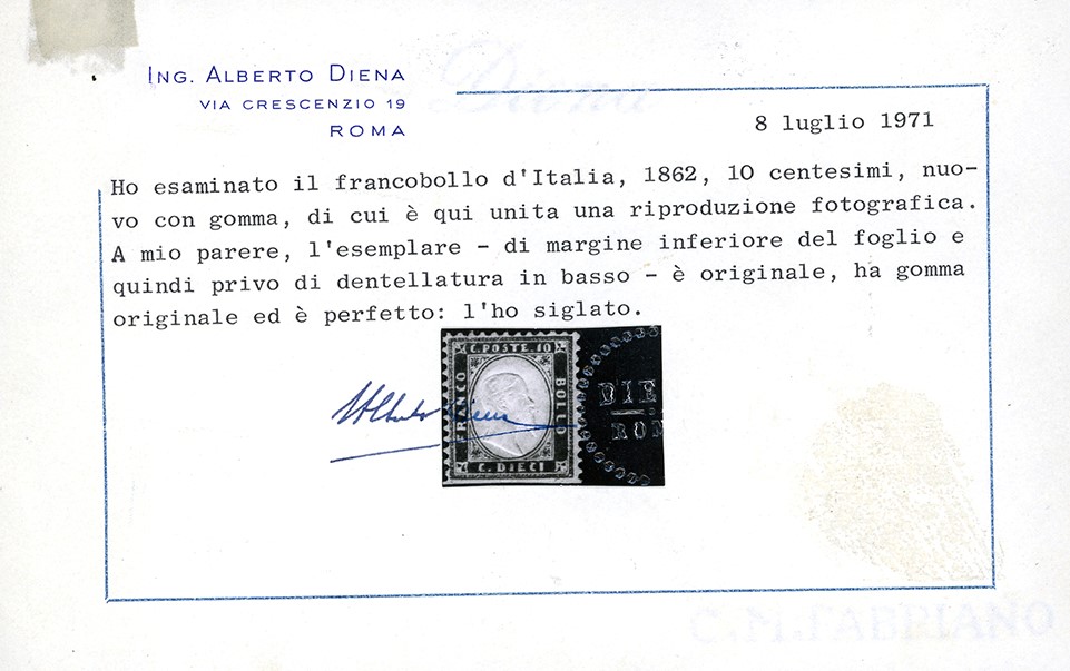 Regno D'italia 1862 - 10 Cent. Bistro Giallastro (1)