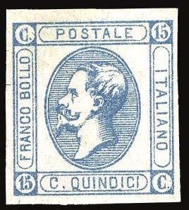 REGNO D'ITALIA 1863 - 15 cent. Litografico, I tipo (12)