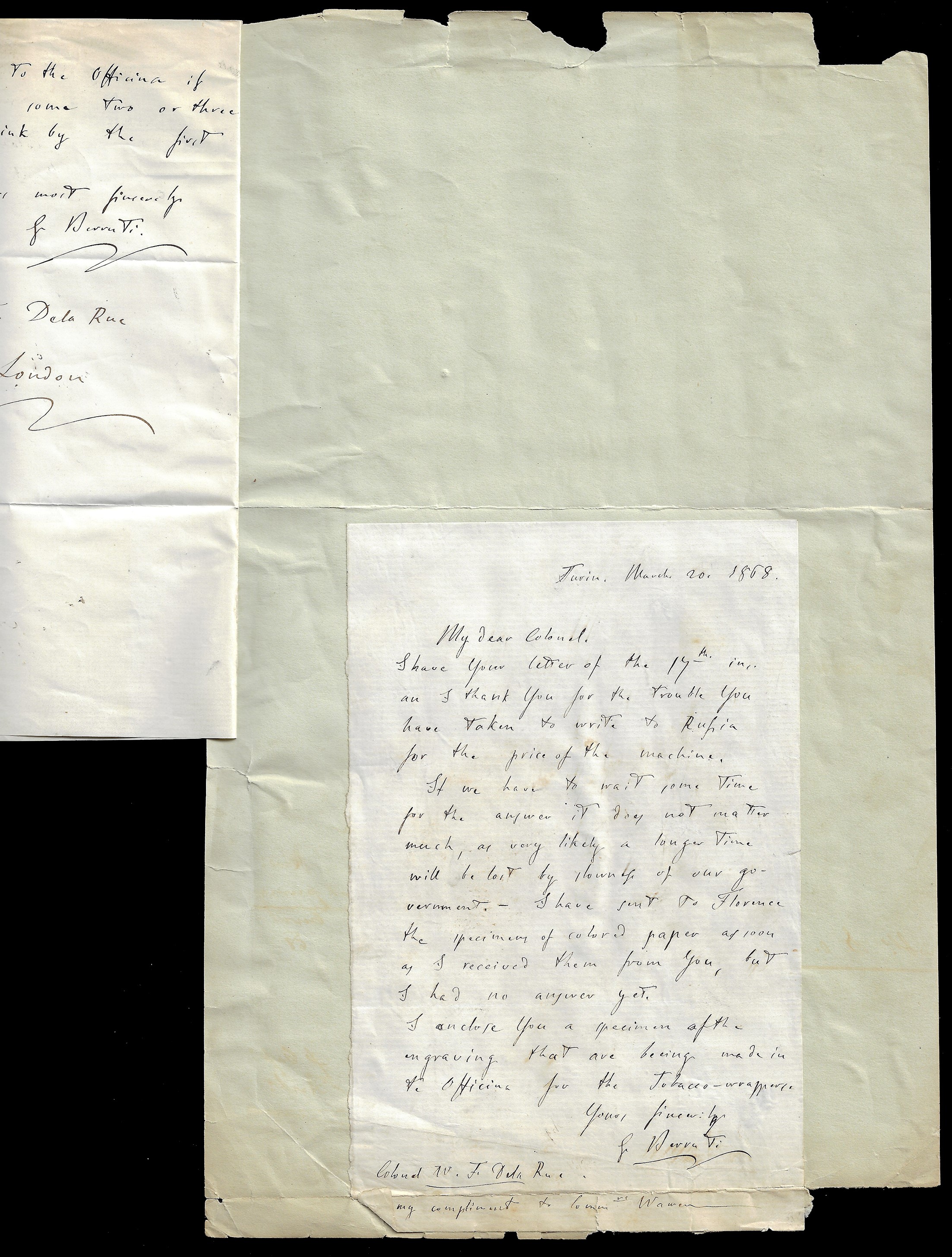 Regno D'italia 1867/68 - Eccezionale ed Irripetibile Insieme di Documenti Relativi alle Richieste...