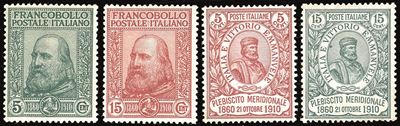 Regno D'italia 1910 - Garibaldi, Serie Completa (87/90)