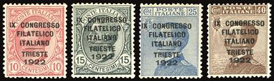 Regno D'italia 1922 - Congresso Filatelico, Serie Completa (123/126)