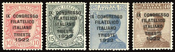 REGNO D'ITALIA 1922 - Congresso Filatelico, serie completa (123/126)