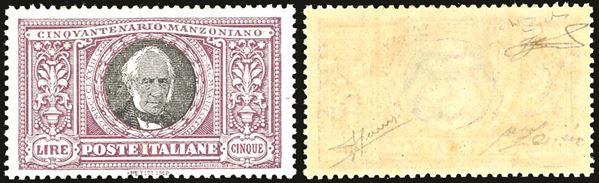 REGNO D'ITALIA 1923 - 5 lire Manzoni (156)