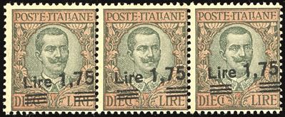 Regno D'italia 1924 - 1,75 Lire su 10 Lire Floreale (182)