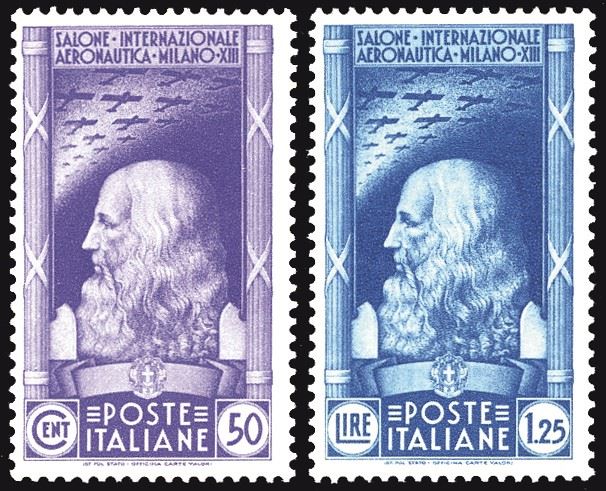 REGNO D'ITALIA 1935 - Salone aeronautico, serie completa (384/387)  - Auction Philately - Cambi Casa d'Aste
