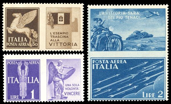 REGNO D'ITALIA - PROPAGANDA DI GUERRA 1942 - Non emessi, serie completa (12A/12C)