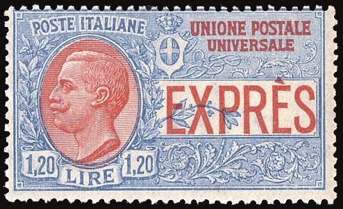 REGNO D'ITALIA - ESPRESSI 1922 - 1,20 lire, non emesso (8)