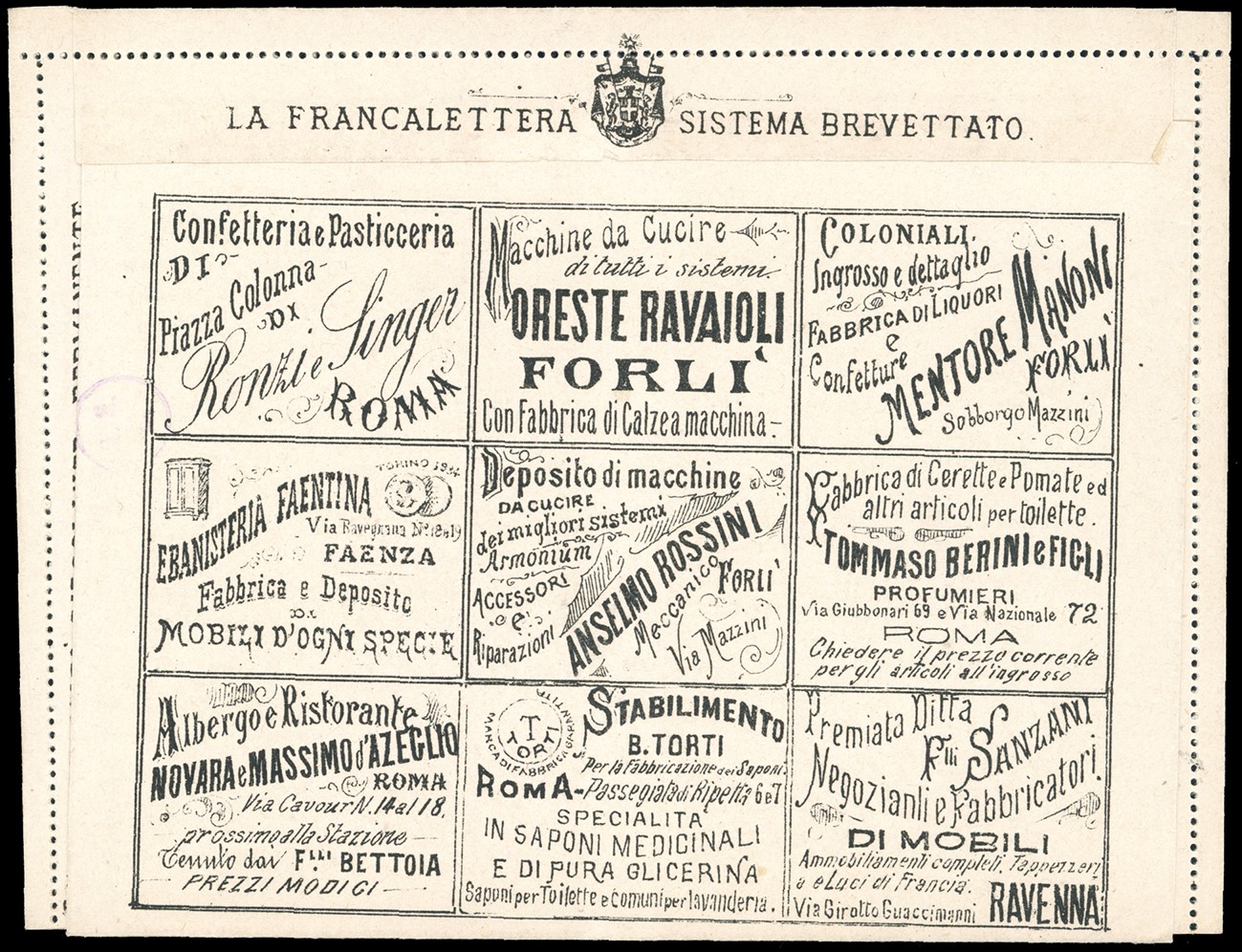 Regno D'italia - Francalettere 1887 - 1 Cent. su 2 Cent. (1)