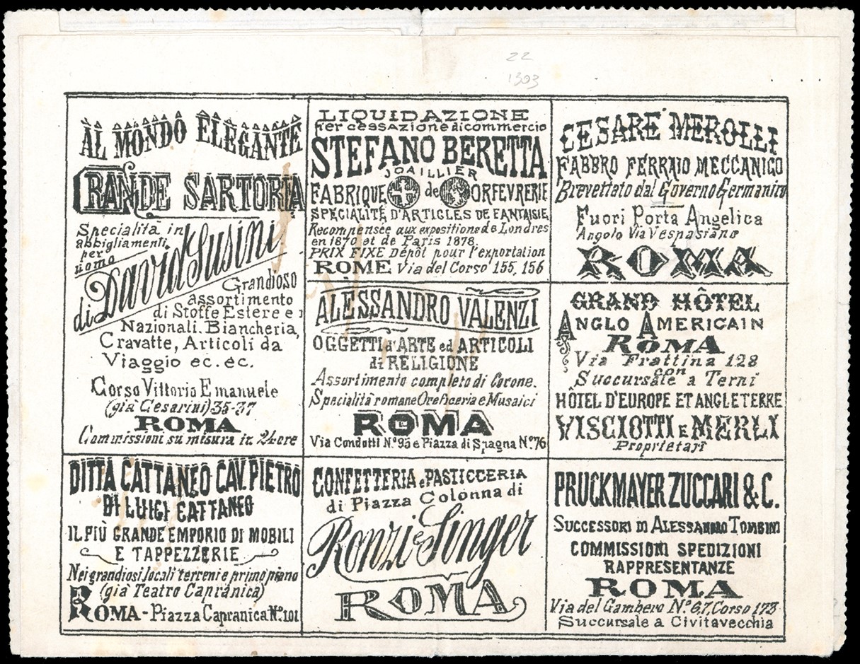 Regno D'italia - Francalettere 1887 - 8-8 su 10 Cent., Errore di Perforazione "18-81" con le Cifr...