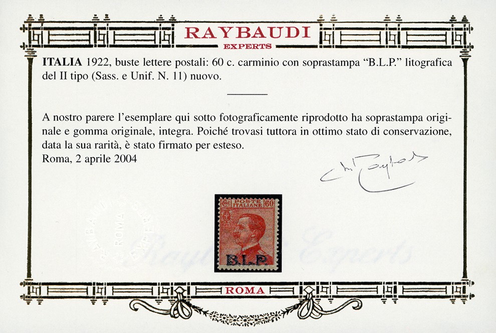 Regno D'italia Blp 1922/23 - 60 Cent. Soprastampa Blp del II Tipo (11)