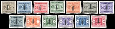 Rep. Sociale Italiana - Segnatasse 1944 - Soprastampati Fascetto, Serie Completa (60/72)