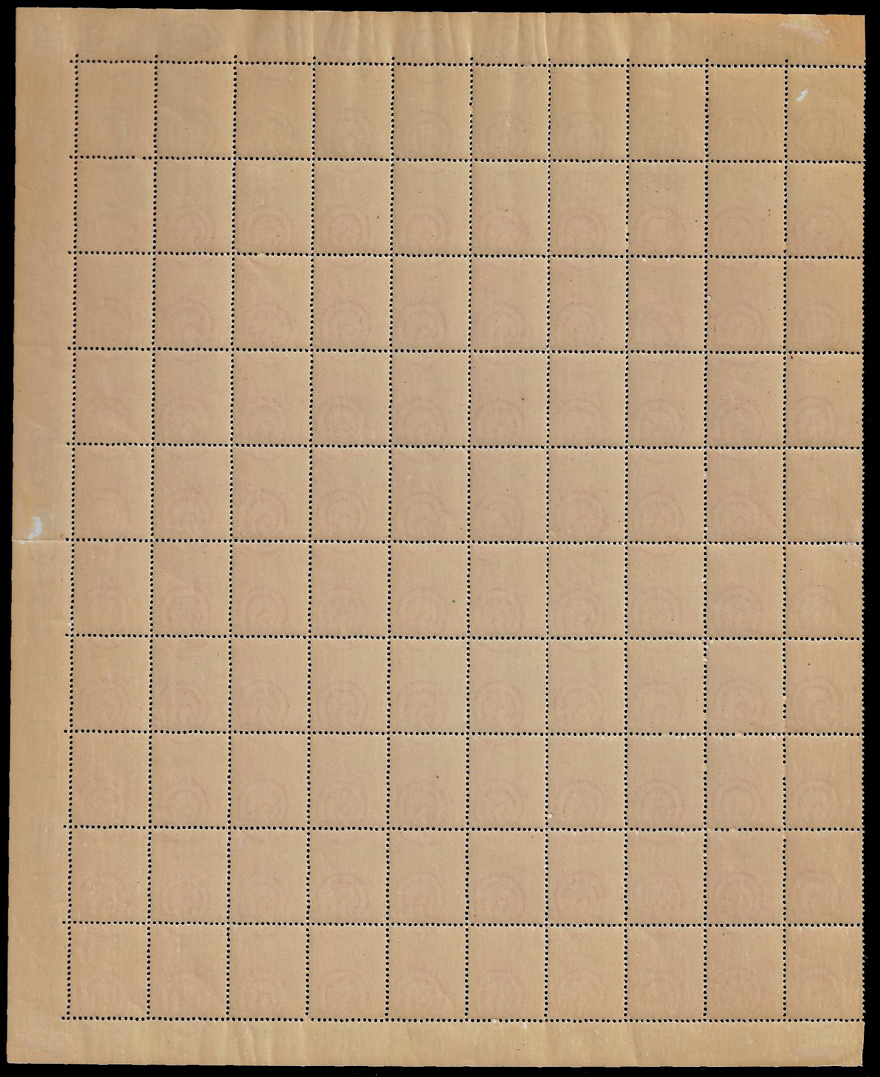 Repubblica Italiana 1945 - 4 Lire Democratica, Foglio Completo di 100 Esemplari, Stampa Totalment...