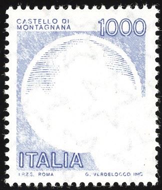 Repubblica Italiana 1980 - 1.000 Lire Castelli, Solo Stampa del Colore Azzurro (1527)