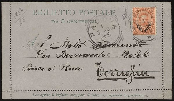 COLONIE ITALIANE - ERITREA 1896 - 20 cent. Umberto I (5)