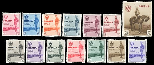 COLONIE ITALIANE - SOMALIA 1935 - Visita del Re, serie completa (199/212)