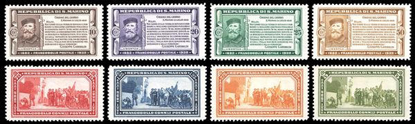SAN MARINO 1932 - Garibaldi, serie completa (168/175)