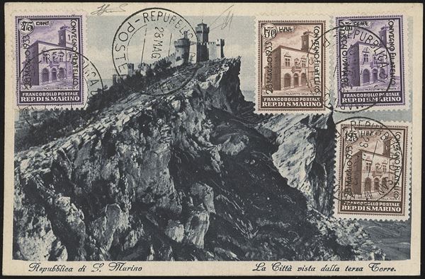 SAN MARINO 1933 - Convegno Filatelico, serie completa (176/179)