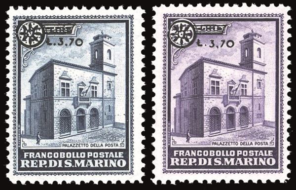 SAN MARINO 1934 - Palazzetto soprastampati, serie completa (184/185)