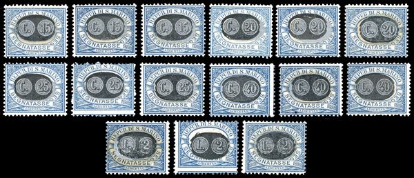 SAN MARINO - SEGNATASSE 1931 - Mascherine, serie completa (32/46)