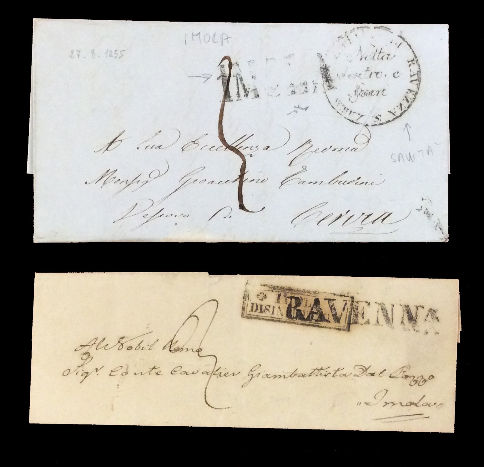 Lotti e Collezioni - Stato Pontificio Sanita' 1837/1867 - Bell'insieme di 15 Lettere Prefilatelic...