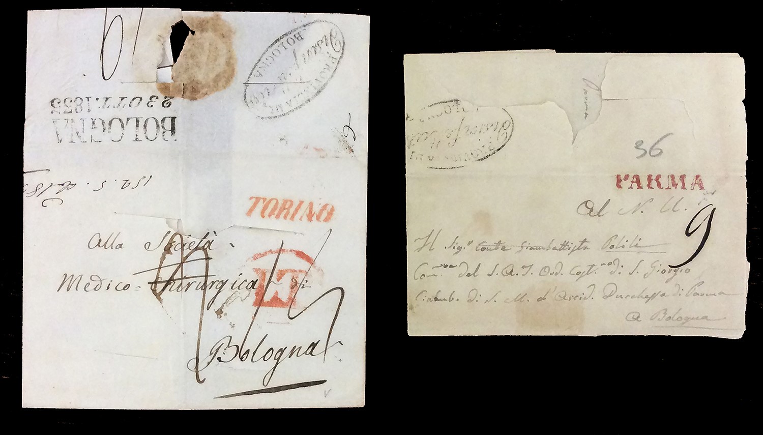Lotti e Collezioni - Stato Pontificio Sanita' 1837/1867 - Bell'insieme di 15 Lettere Prefilatelic...