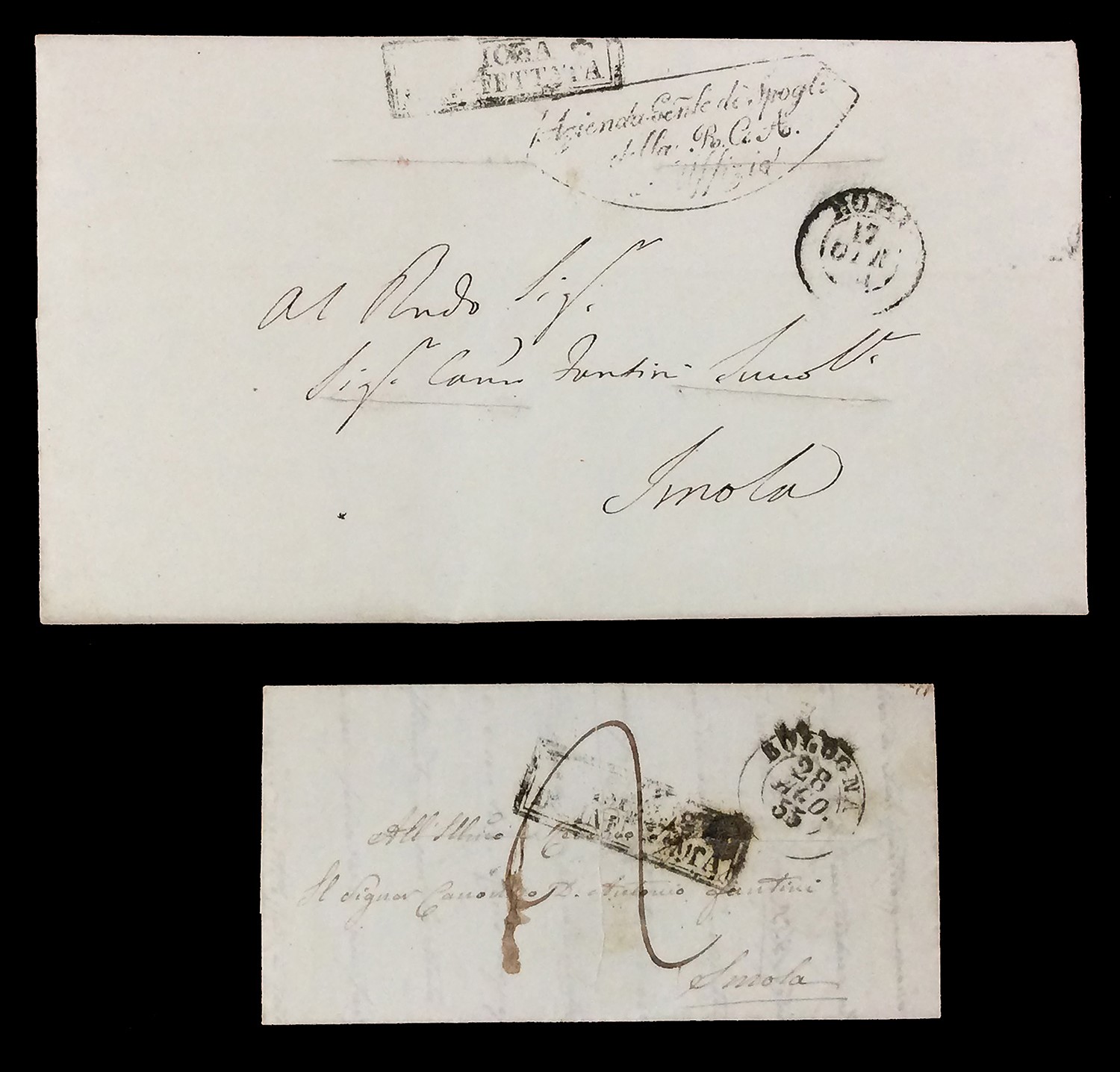 Lotti e Collezioni - Stato Pontificio Sanita' 1837/1867 - Bell'insieme di 15 Lettere Prefilatelic...