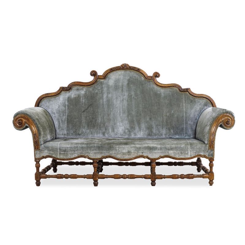 Divano "ad orecchioni". Lombardia, XVIII secolo  - Auction Italian Mansions - Cambi Casa d'Aste