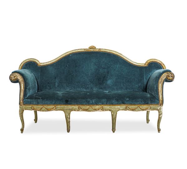 Divano "ad orecchioni". Veneto, XVIII secolo