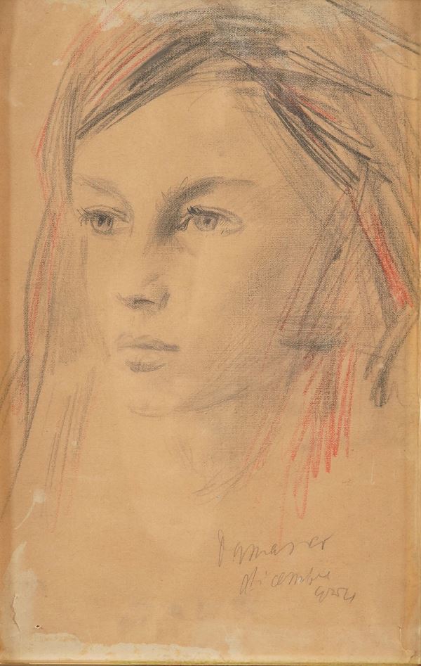 Anonimo del XX secolo Ritratto femminile